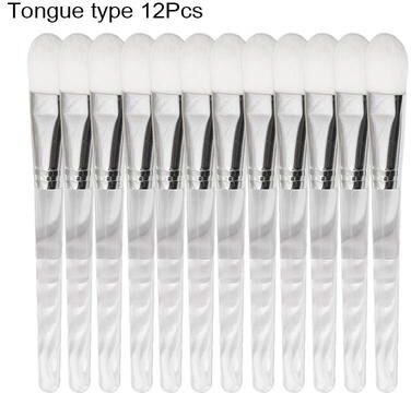 Inspire Select 12 Pcs Facial Mask Brush Set Soft Bristle Crystal Handle Face Applicator Brushes For DIY Skincare, Spa & Makeup 12pcs Tongue Type