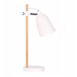 SalesFever Tischleuchte | in skandinavischem Design | Holz | B 15 x T 18 x H 40 cm | Natur