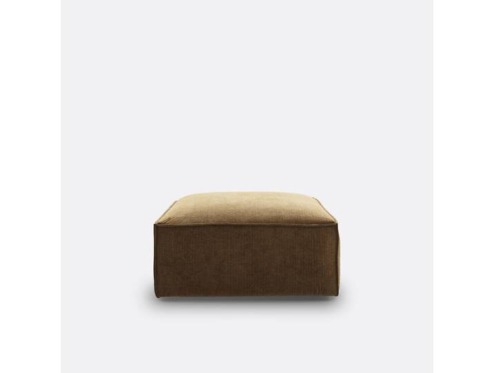 LA REDOUTE Pouf modulable, velours côtelé vintage, Seven Angle réversible Marron Bronze, Made in France