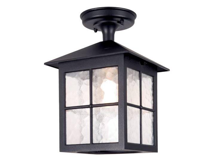 Elstead Außen-Deckenleuchte Winchester BL18A, schwarz, 28 cm, IP44 Winchester, dimmbar, schwarz, Metall, Antik, Deckenlampe