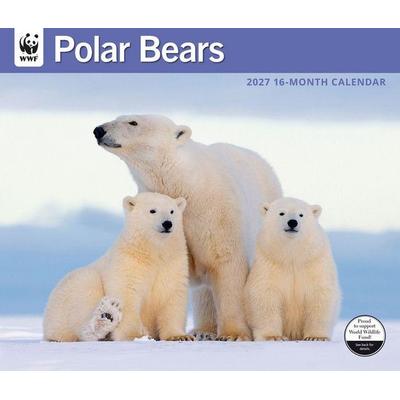 WWF Polar Bears 2027 Deluxe Wall Calendar