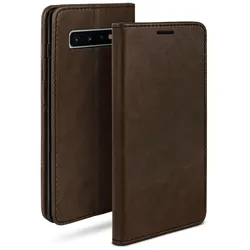 moex Casual Case Samsung Galaxy S10 Hülle klappbar Leder Optik