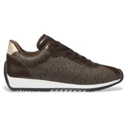 Michael Kors für Damen. 43T5RHFS3L Rhodes Trainer braune Lederschuhe (41), Wohnung, Schnürsenkel, Lässig