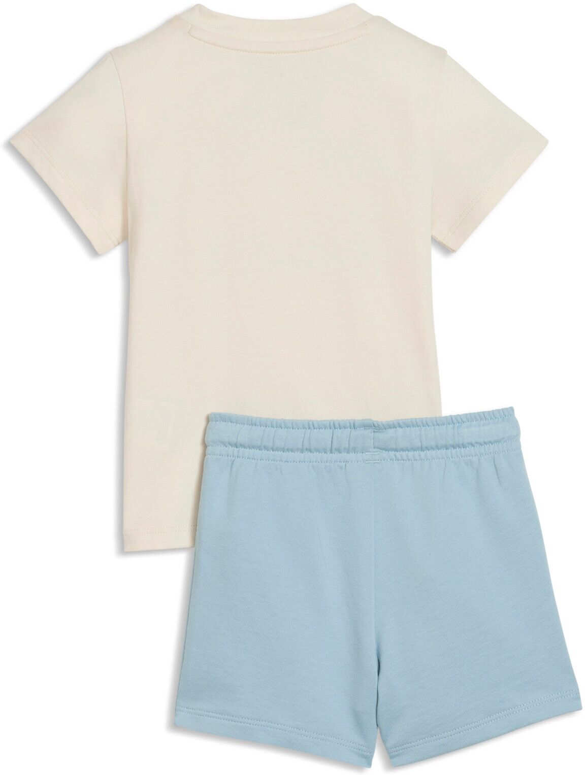 T-Shirt & Shorts PUMA "MINICATS ESS TEE AND SHORTS SET INF", Mädchen, Gr. 62, beige (alpine snow, print), Obermaterial: 100% Baumwolle, bedruckt, KOB Set-Artikel T-Shirt & Shorts, zweiteiliges Set, für Kinder, mit Rundhalsausschnitt, Regular Fit alpine sn