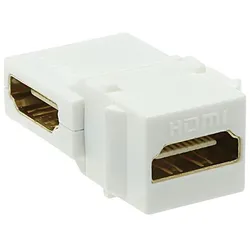ACT Keystone coupler HDMI female-female angled, Server Zubehör, Weiss