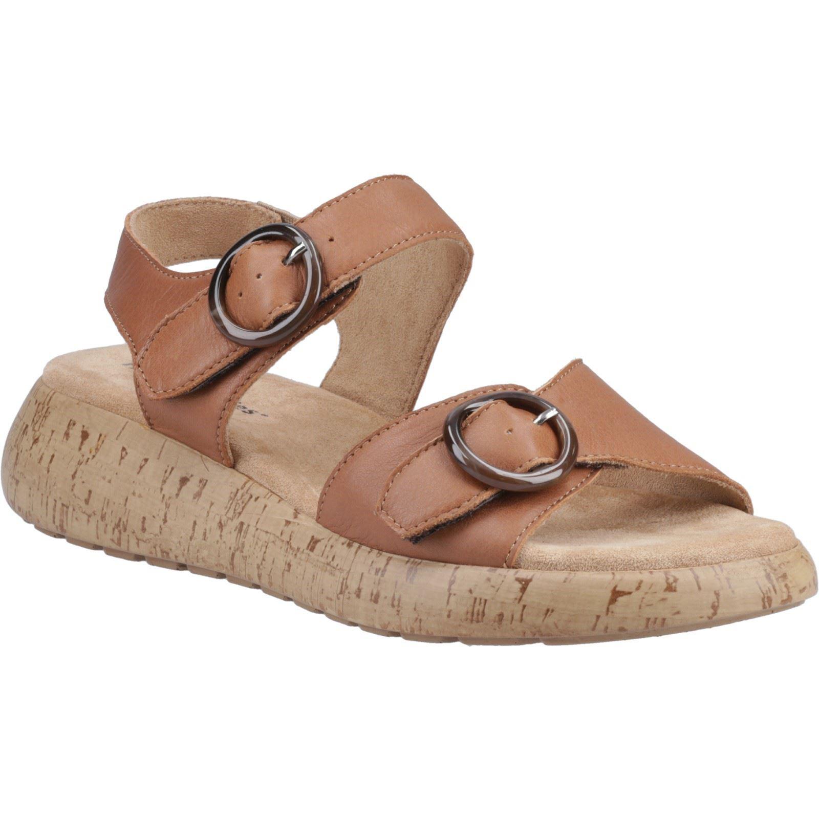 Hush Puppies Alison Leren Dames Tan Sandalen