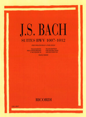 Ricordi Bach 6 Suites Double Bass