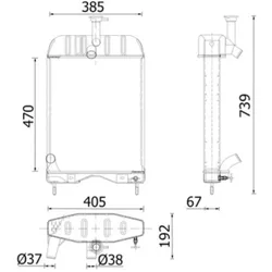 Kühler Motorkühlung MAHLE CR 2414 000P