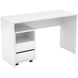 SCHREIBTISCH AMATO 130x50x75 cm Bürotisch Computertisch, Weiß