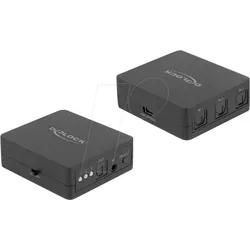 DELOCK 63395 - TOSLINK Switch 3x TOSLINK in > 1x TOSLINK out, IR Fernbedienung