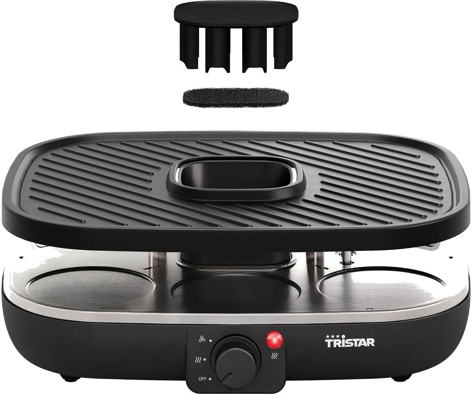 TRISTAR Raclette "Raclette Clean Air 6 Personen", schwarz, Raclettes, Raclette schwarz Einheitsgröße