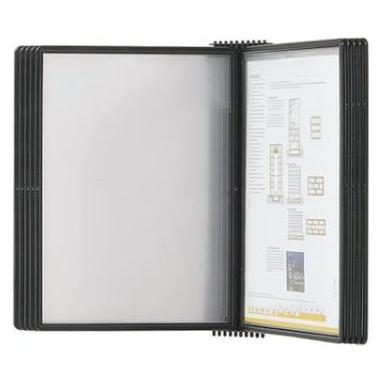 Probeco Stickn System rejestracji A4 Easymount na 10 okładek czarny - do montażu na ścianie - bez toreb (A4) (HD74540)