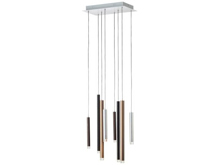 Brilliant Led-Hängeleuchte Cembalo, Braun, Schwarz, Alufarben, Metall, Kunststoff, 25x180x40 cm, höhenverstellbar, 3 Helligkeitsstufen, Lampen & Leuchten, Innenbeleuchtung, Hängeleuchten, Pendelleuchten