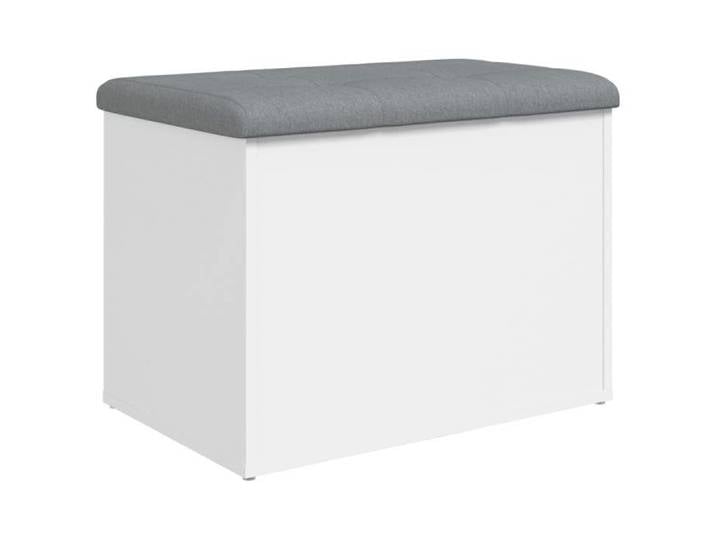 Prime Day - Banc de rangement Blanc 62x42x45 cm - bois d'ingénierie - 62x42x45 cm