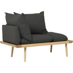 Lounge Around Sofa dunkelgrau auf Eichenbeinen