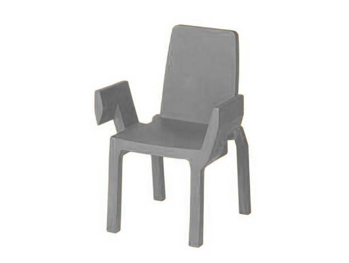 SLIDE chaise DOUBLIX (Gris - Polyéthylène)
