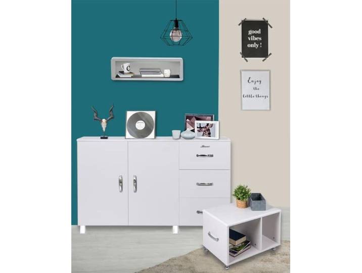 PHOENIX SAFE Étagère murale flottante 1 compartiment 165703LG - Blanc mat 20 x 48 8 x 20 cm