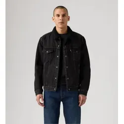 Levi's für Herren. 16365-0291 Typ Sherpa Trucker Jacke Giv it schwarz (M), Lässig, Baumwolle