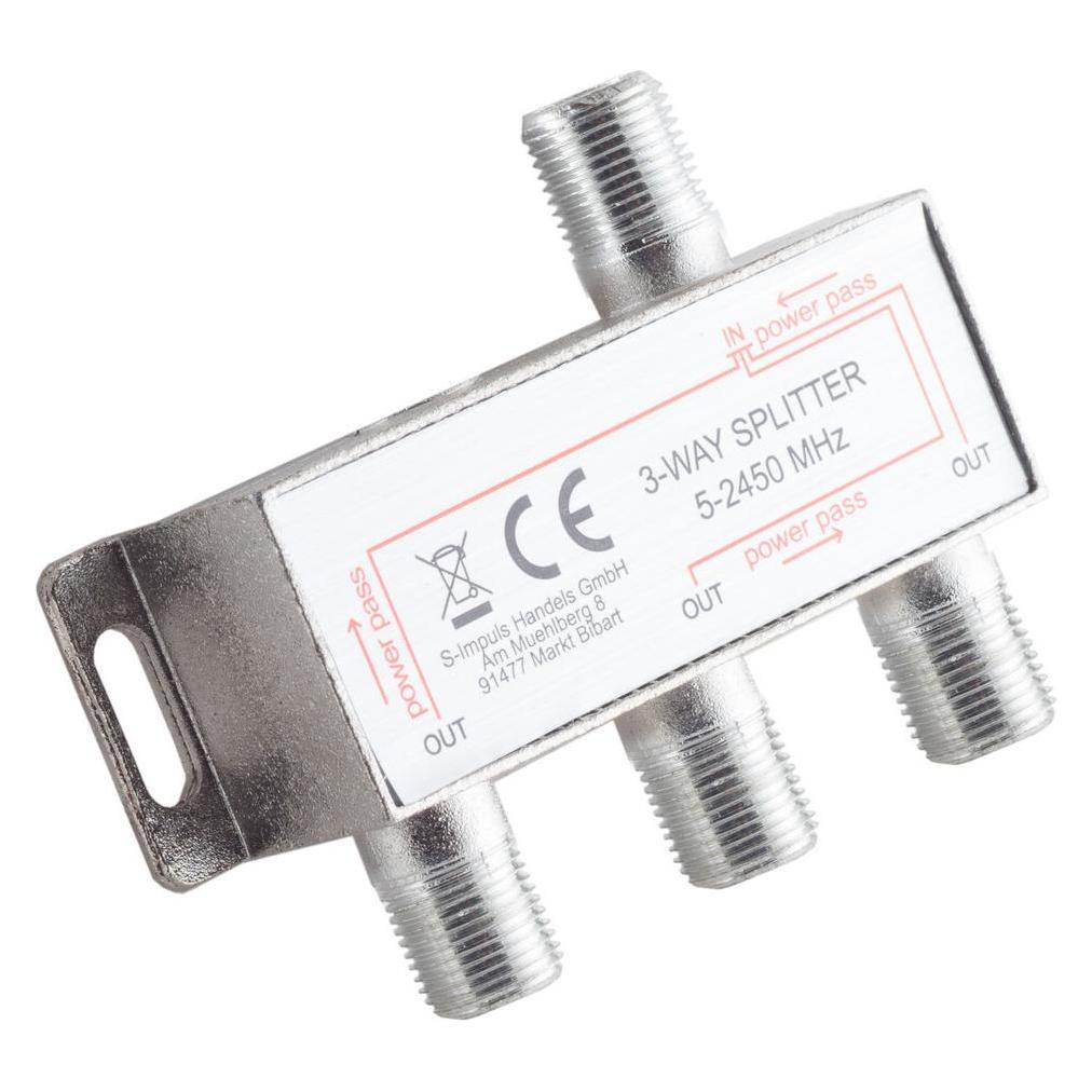 S-Impuls F-Verteiler 3-fach Standard (Antennenkabel) (85555-A)