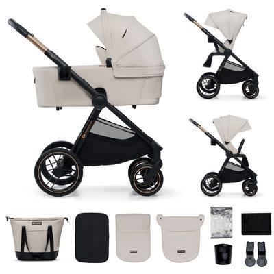 Kombi-Kinderwagen KINDERKRAFT "NEA 2 2in1", Kinder, beige (soft beige), Kinderwagen