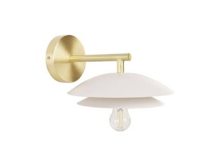 Beliani Wandlampe Weiß Stahl Retro Wandleuchte Kegelform 1-flammig Metall, 1 Leuchtmittel, E27 Fassung, IP 20, Poliert, 22 x 29 x 14 cm