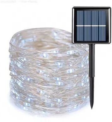Uplift Treasures Outdoor Solar LED Fairy String Lights white 12 M 100 Leds