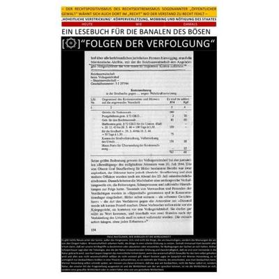 [۞]“FOLGEN DER VERFOLGUNG“ – ein Lesebuch für die Banalen des Bösen, Taschenbuch von Sozialkritische Professionals der Pfalz (SkPdP),Sozialkritische