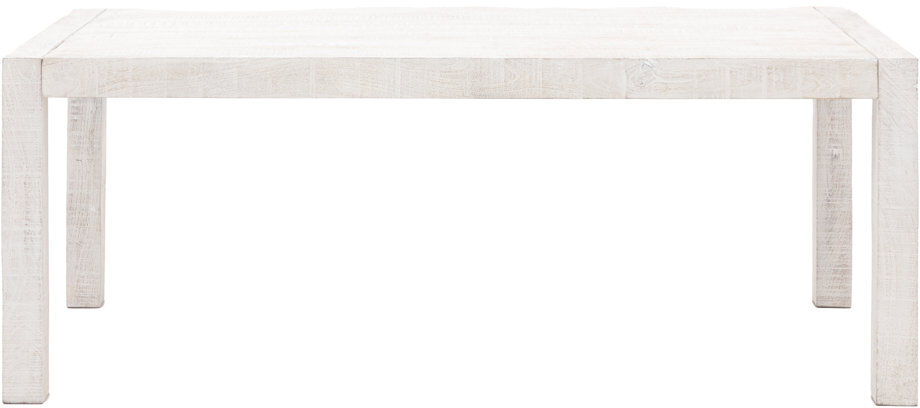 Union Rustic Mango Rectangular Wood Top Dining Table with Wood Base White Wood