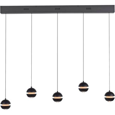 LED Pendelleuchte "LINI", schwarz, 5, H: 22cm, 1 Stk., SCHÖNER WOHNEN-KOLLEKTION, Leuchten, SCHÖNER WOHNEN Kollektion, 3-Stufen Dimmer, Comfort-Lift, LED Pendelleuchte