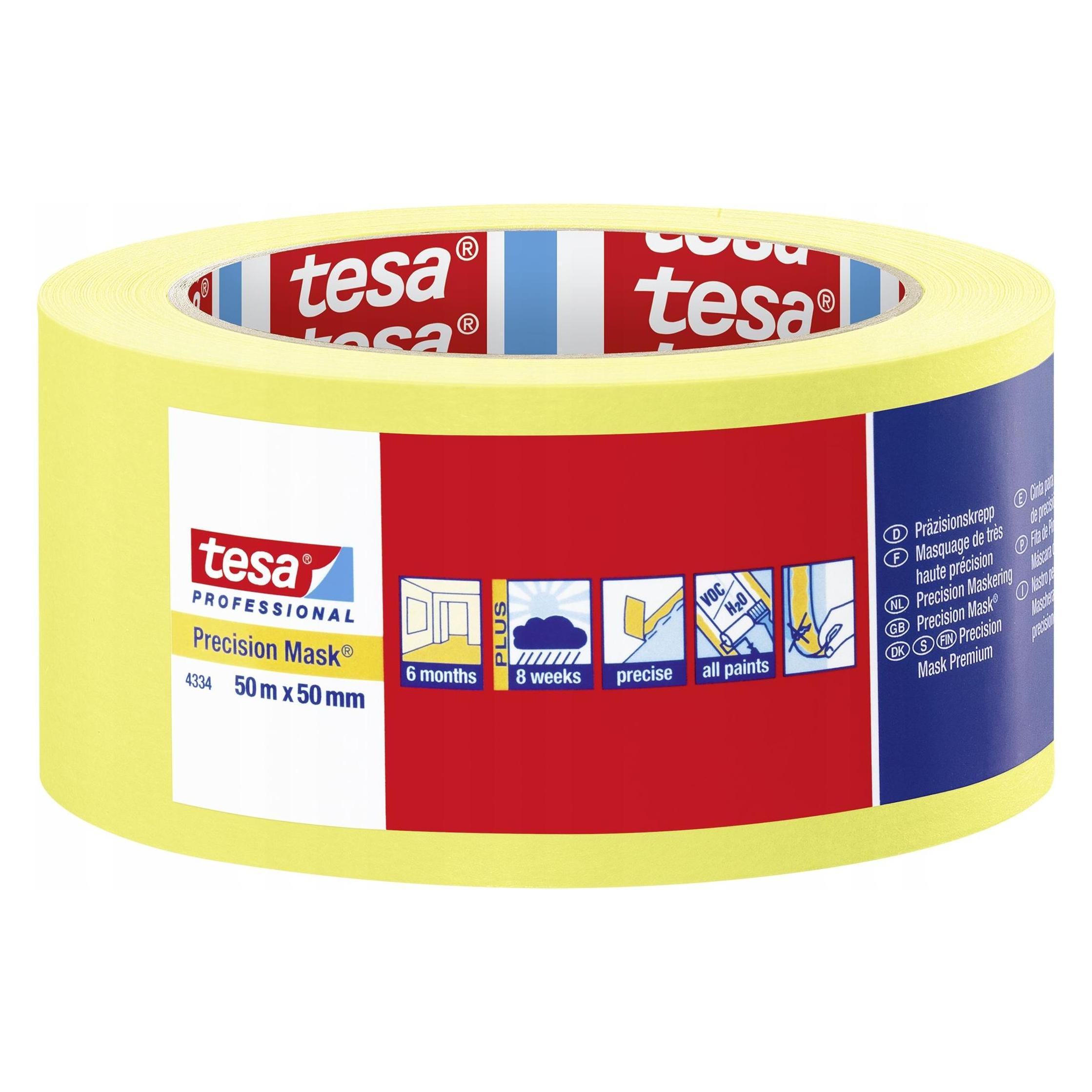 tesa 04334 Präzisionsband zum Abschneiden von Col. 50 m x 9 mm (9 mm) (9JB151074)