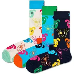 HAPPY SOCKS Happy Socks 3er Pack Unisex Socken - Geschenkbox, gemischte Farben, Größe 36-40 in Bunt 2