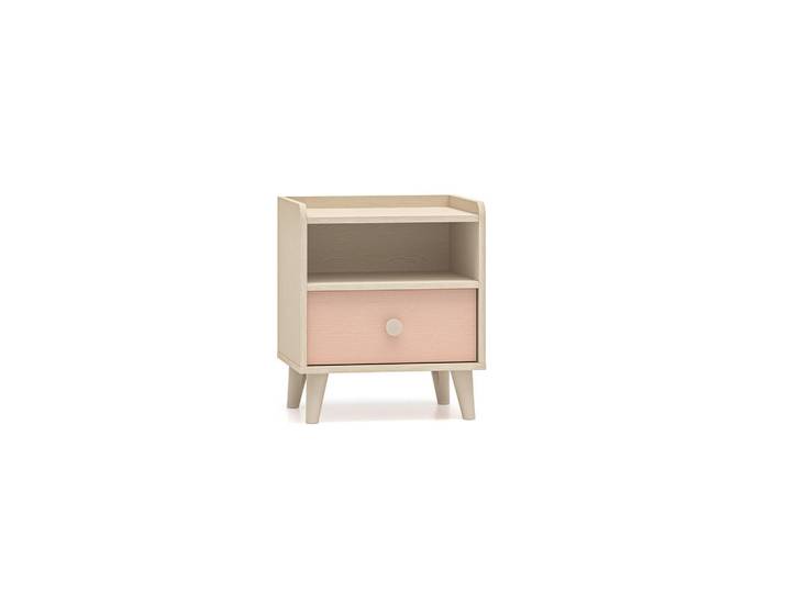 Furnlux Nachttisch Mevel Rosa 45x36x52 cm, Pink, 45x52x36 cm, Schlafzimmer, Nachtkästchen