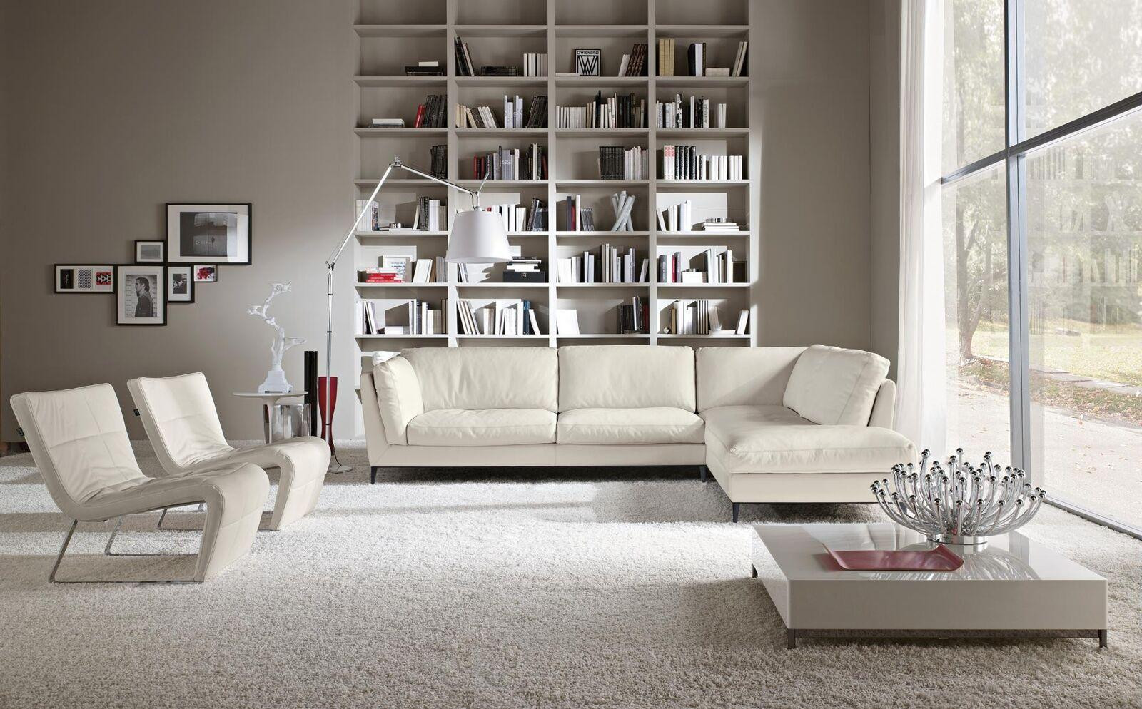 Prianera Moderne L-vormige Design Ecksofa van Leder voor in de Woonkamer