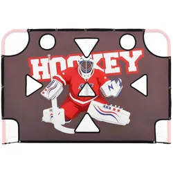 VEVOR Street Hockey Torwart-Zielplane für Eishockeytor mit 11 Öffnungen, Reißfestes Netz für Schusstraining, Trainingsgerät für Schussgenauigkeit, Hockeytor-Zielplane für Street-Hockey und Eishockey