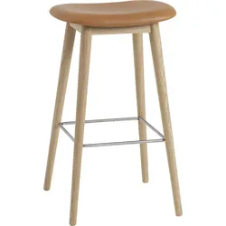 Fiber Refine Leather Cognac Barhocker 75 cm gepolstert
