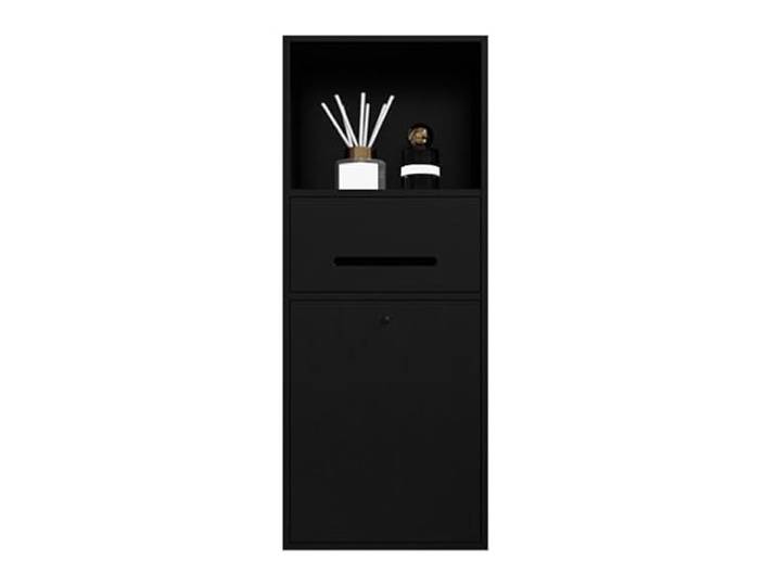 DUBTEDHOU Einbauschrank aus Edelstahl Mehrfarbig, 600–700 x 280 x 135 mm, for Badezimmer und Küche: Aufbewahrungsregal(Black,700x280x135mm)