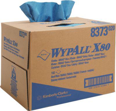 WYPALL* Wischtuch X-80, aus Hydroknitmaterial, 160 Tücher, 1-lagig, stahlblau