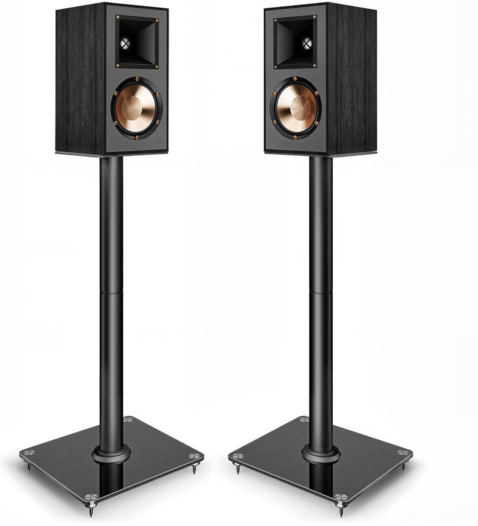 Ebern Designs Speaker Stands For Surround Sound,1 Pair Matte Black