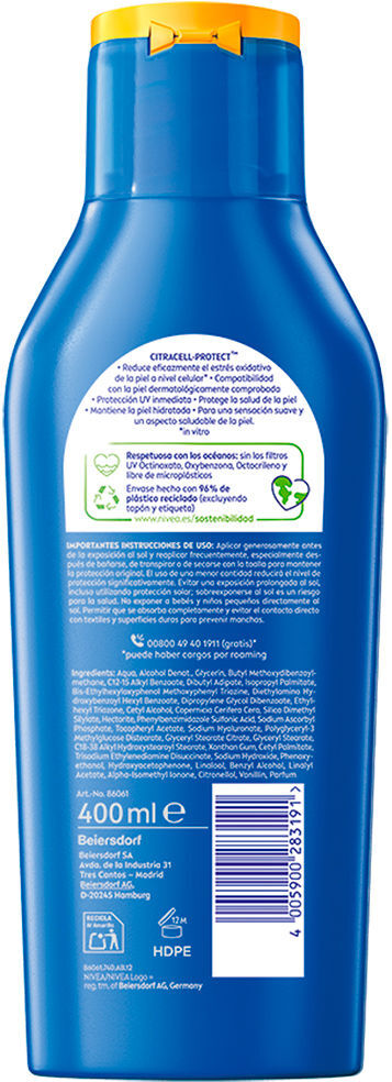 Nivea Sun PROTEGE&HIDRATA; leche SPF50+ 400 ml