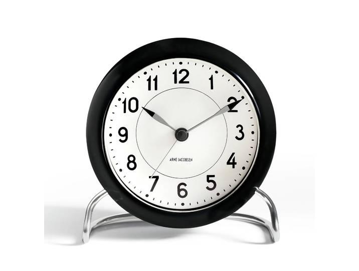 Arne Jacobsen Clocks Horloge de table AJ Station noir