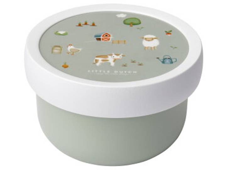 Mepal Fruitbox Campus Little Dutch - 300 ml - Inclusief fruitvorkje - Sluit goed af - Snackdoosje - Little Farm