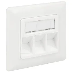 DELOCK 86194 - Keystone Anschlussdose 3 Port kompakt