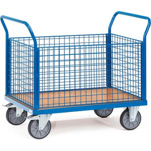 Fetra Transportwagen Vierwandwagen, 1553, 1200 x 750 mm, mit Feststellbremse, Tragkraft 600 kg