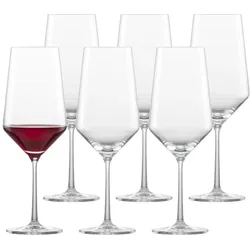 Zwiesel Bordeaux Rotweingläser PURE, Weingläser, Transparent