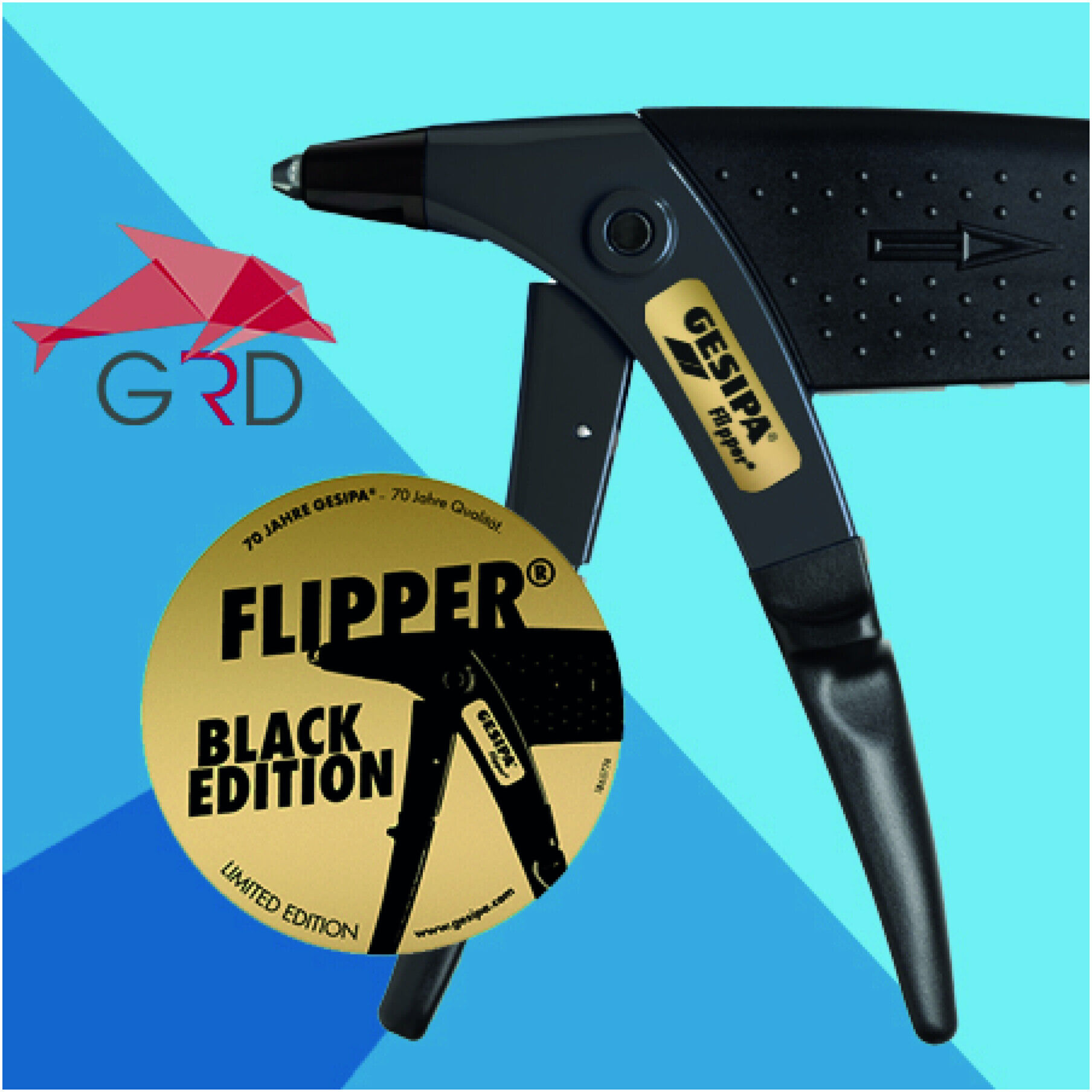 Gesipa Bilndniethandgerät Flipper Spezial - 70 Jahre Jubiläumsedition schwarz (1864842)
