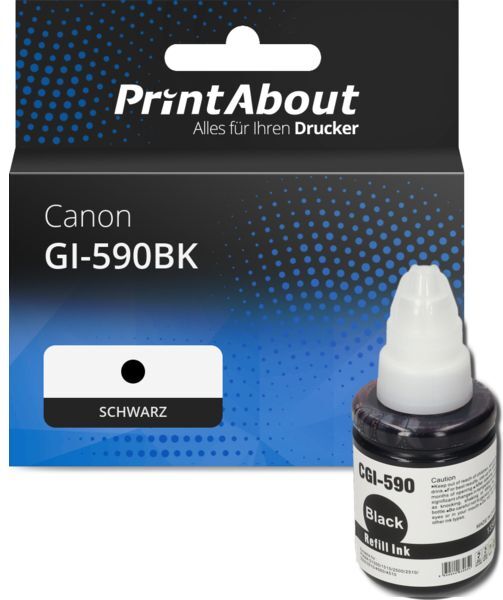 PrintAbout Druckerpatrone kompatibel mit Canon GI-590BK - Schwarz