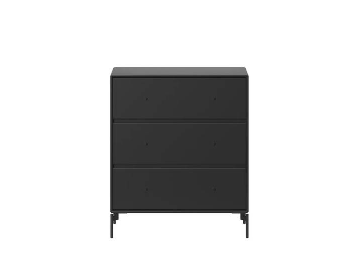 Montana Commode Carry black 05, pieds noirs laqués