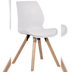 Proregal CHEFGASTRO Esszimmerstuhl MALIBU Kunststoff HxBxT 87,5x49x58cm Weiß Küchenstuhl