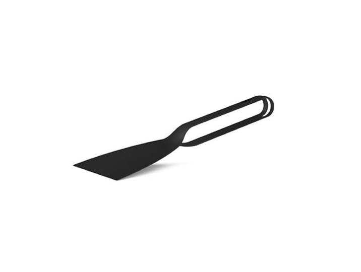 höfats Spatule noire – Spatule et spatule pour barbecue pour couper et mélanger les aliments et nettoyer la plancha – Accessoires de barbecue en acier inoxydable avec revêtement PVD\, passe au