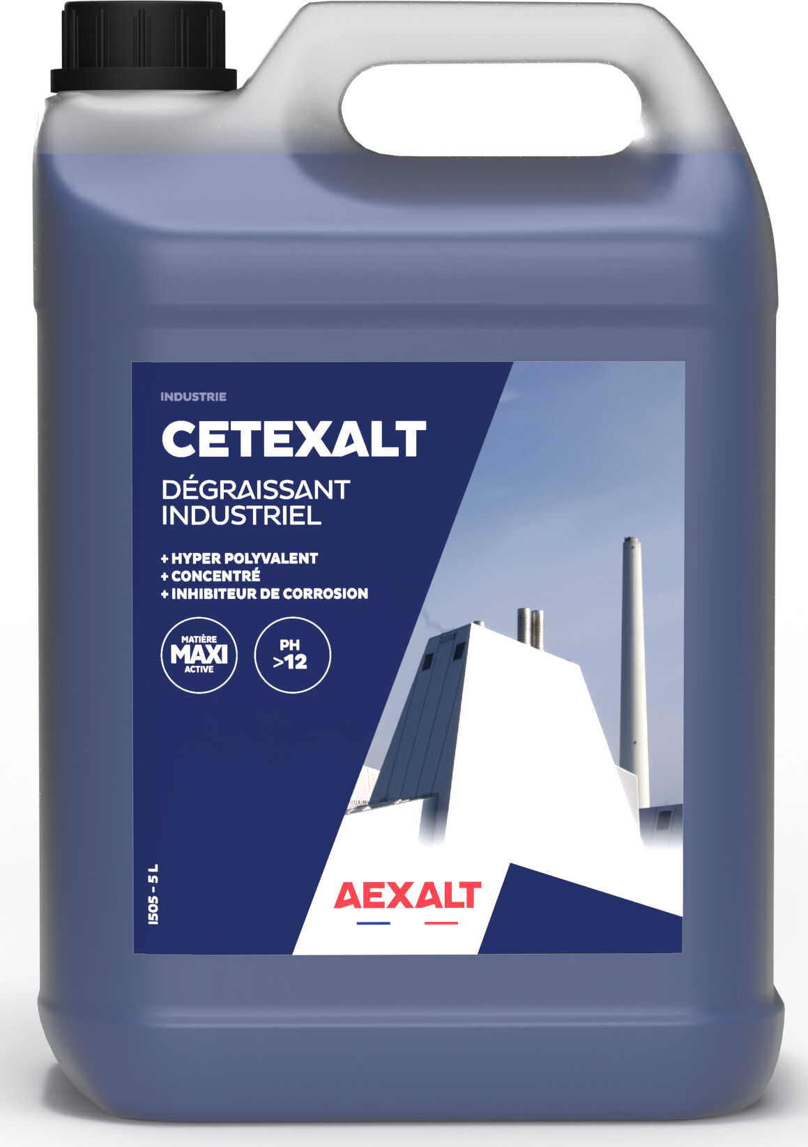 Dégraissant industriel bidon 5 L AEXALT I505 Bleu